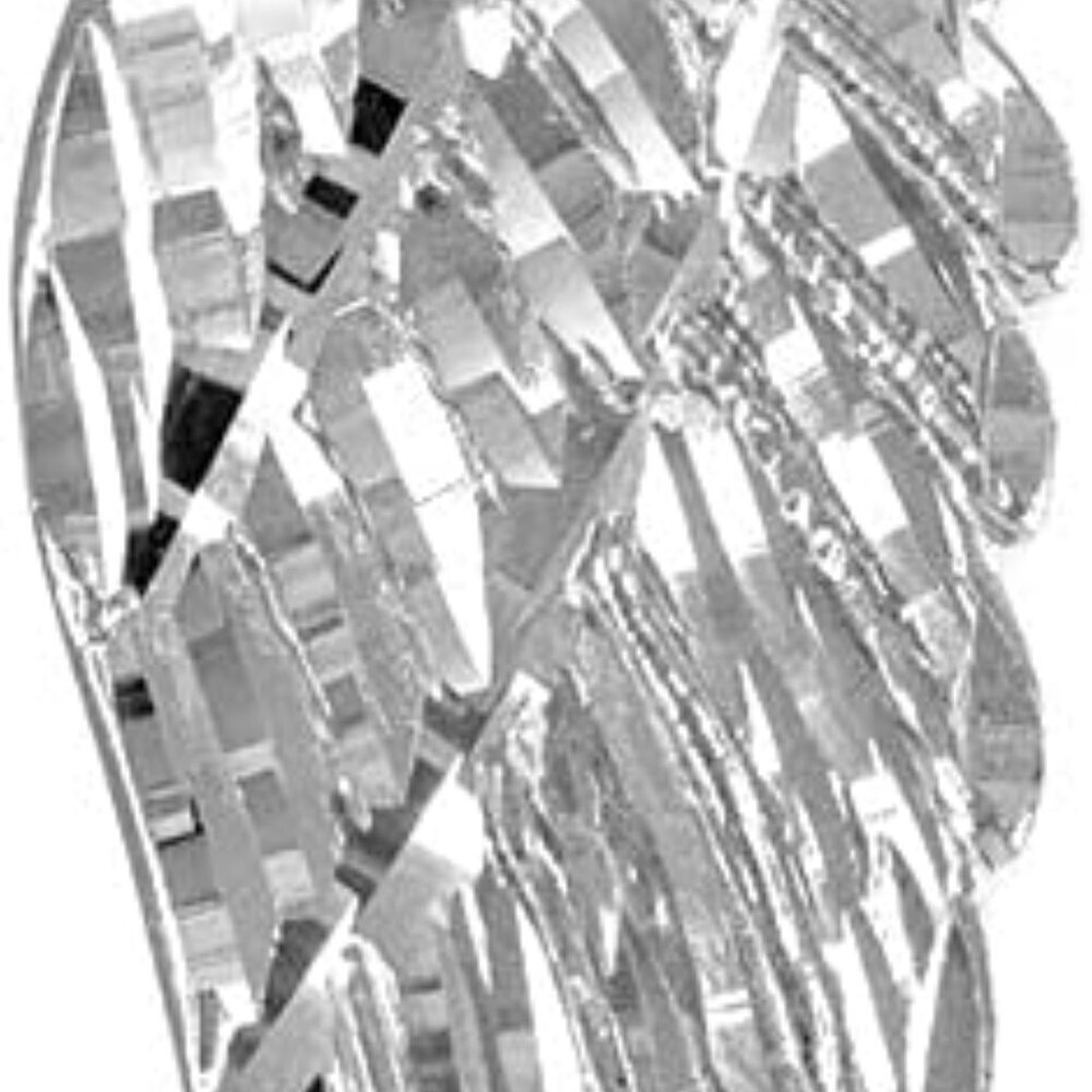 925 Sterling Silver Textured Single Angel Wing Heavenly Celestial Charm Pendant